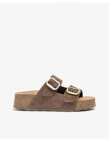 sandalia Bio plataforma - YOKONO WIWI-003 - marrón