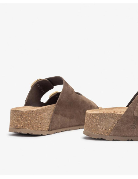 sandalia Bio plataforma - YOKONO WIWI-003 - marrón