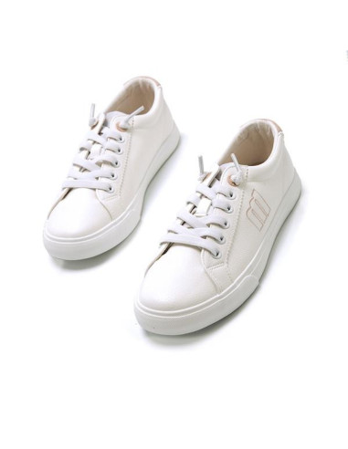 Zapatilla blanca nude de mujer - MUSTANG 60615 - blanco