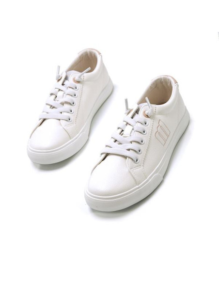 Zapatilla blanca nude de mujer - MUSTANG 60615 - blanco
