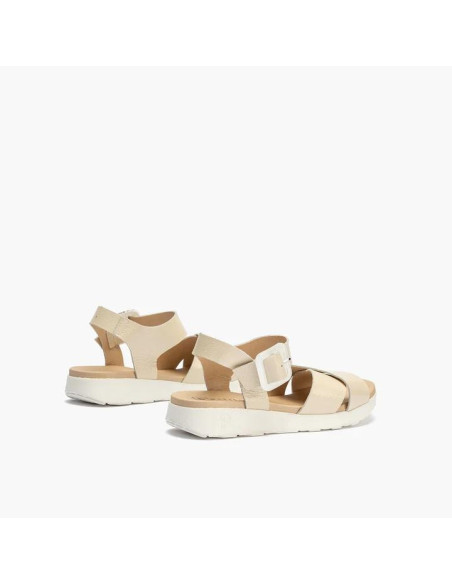 Sandalia pala cruzada piel charol - PITILLOS 10551 - crema