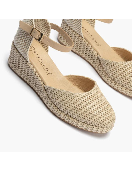 Valenciana cuña pala en rafia - PITILLOS 10620 - natural