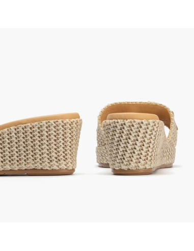 Zueco con adorno metal mujer en rafia - PITILLOS 10562 - natural
