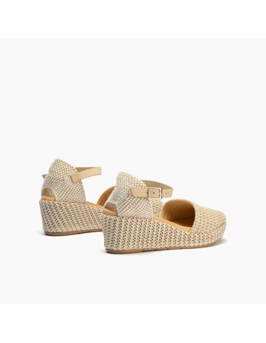 Valenciana mujer con hebilla en rafia - PITILLOS 10560 - natural