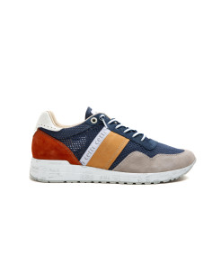 Deportivo chico en rejilla con cordon elástico - CETTI C1370 - azul