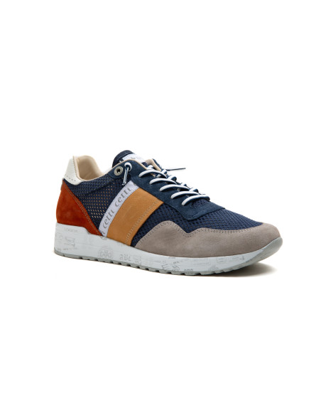 Deportivo chico en rejilla con cordon elástico - CETTI C1370 - azul