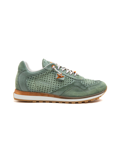 Deportivo hombre piel perforada cordón elástico - CETTI C848 - kaki