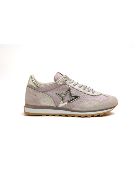 Deportiva mujer en piel cordón elástico - CETTI 1259-B - nude