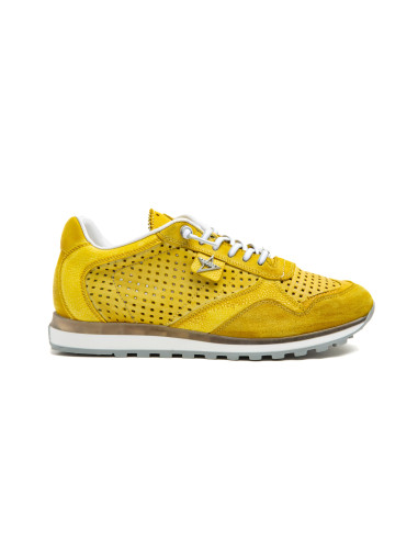Deportivo hombre piel perforada cordón elástico - CETTI C848 - amarillo