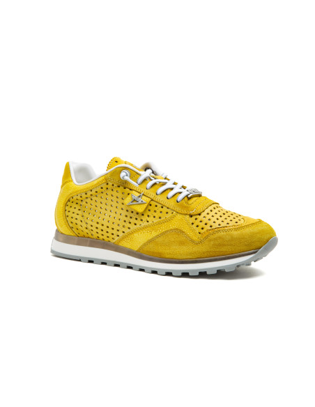 Deportivo hombre piel perforada cordón elástico - CETTI C848 - amarillo