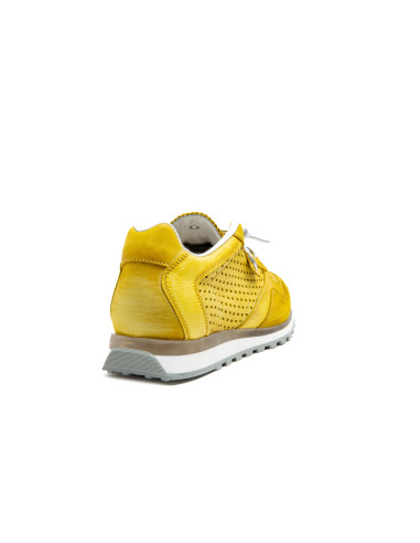 Deportivo hombre piel perforada cordón elástico - CETTI C848 - amarillo