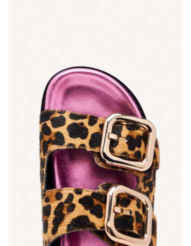 Sandalias piel bio hebillas MIFFLIN - GIOSEPPO 75453 - leopardo