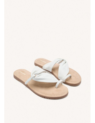 Sandalia tubular mujer con dedo - GIOSEPPO 75562 - blanco