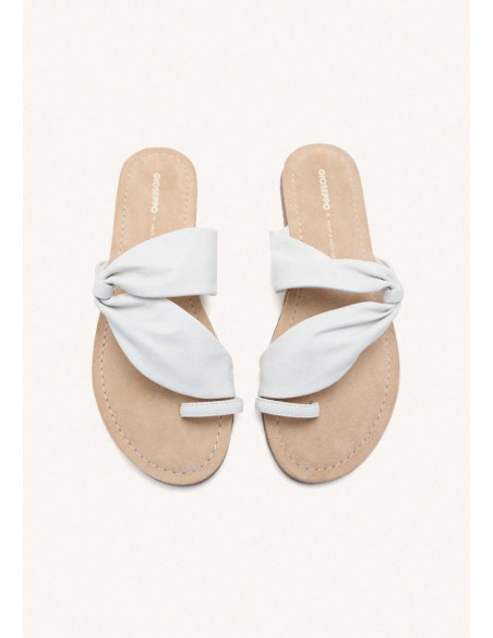 Sandalia tubular mujer con dedo - GIOSEPPO 75562 - blanco
