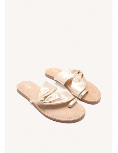 Sandalia tubular mujer con dedo - GIOSEPPO 75562 - oro