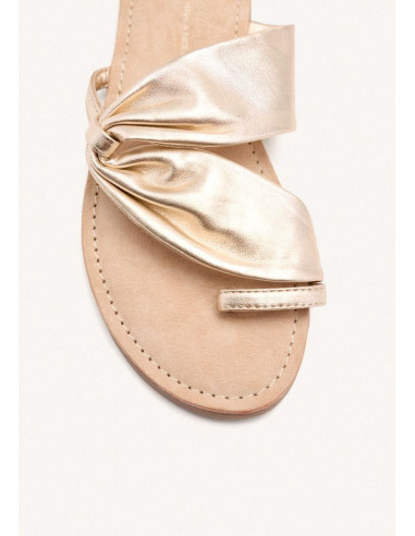 Sandalia tubular mujer con dedo - GIOSEPPO 75562 - oro