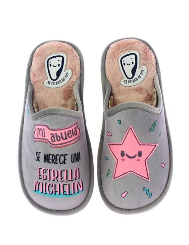 LARO - Chinela gris estrella - JONAS23