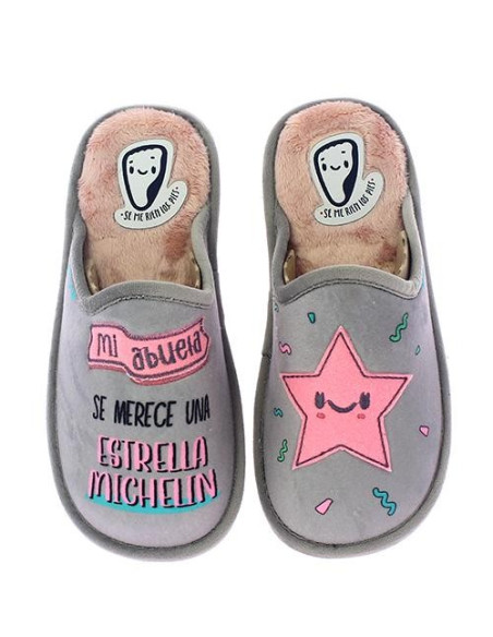 LARO - Chinela gris estrella - JONAS23