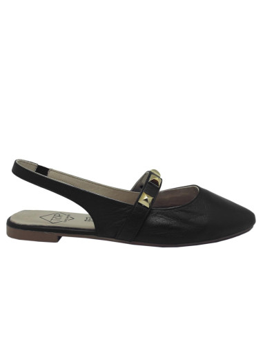 top3 - zapato plano negro -  23336