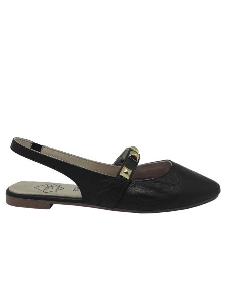 top3 - zapato plano negro -  23336