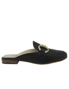 top3  - zueco negro plano - 23324