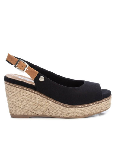 REFRESH - Sandalia lona negro lona - 170730