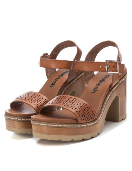 REFRESH - Sandalia taupe tacón - 170777