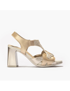 PITILLOS - Sandalia dorada tacón - 5181