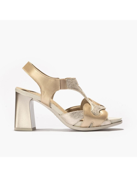 PITILLOS - Sandalia dorada tacón - 5181