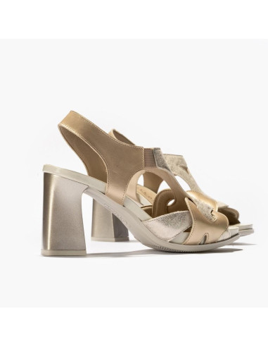 PITILLOS - Sandalia dorada tacón - 5181