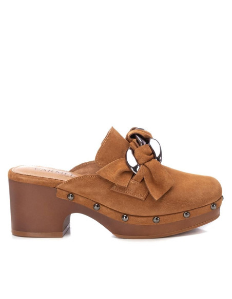 CARMELA - Zueco madera camel - 160469