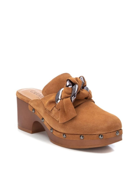 CARMELA - Zueco madera camel - 160469
