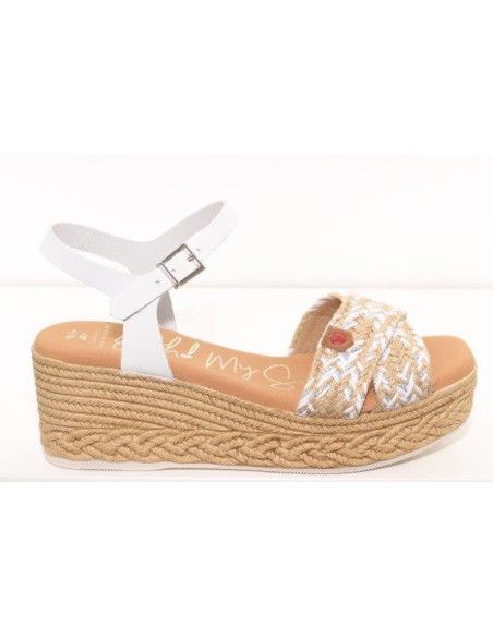 oh my sandals - sandalia blanco plataforma - 5219