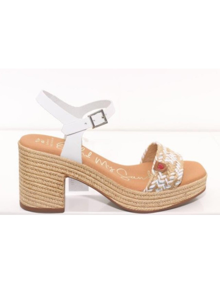 oh my sandals - sandalia blanca tacon - 5231