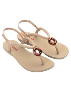 ipanema - sandalia beig adorno - 83415
