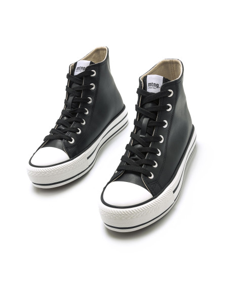 mustang - bota basket negro -  60172