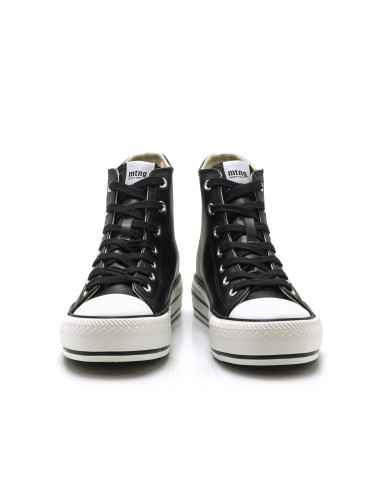 mustang - bota basket negro -  60172