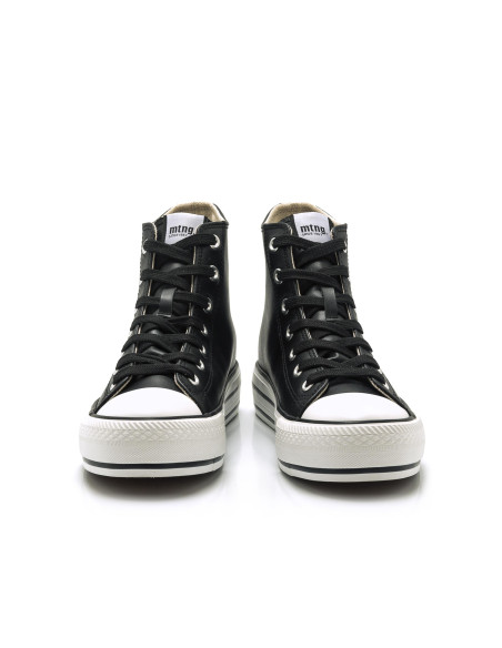 mustang - bota basket negro -  60172