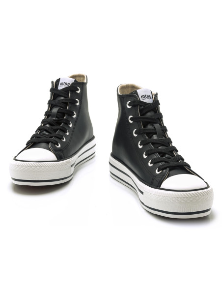 mustang - bota basket negro -  60172