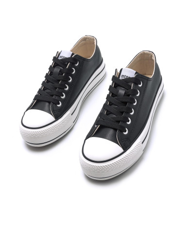 mustang - basket puntera negro - 60173