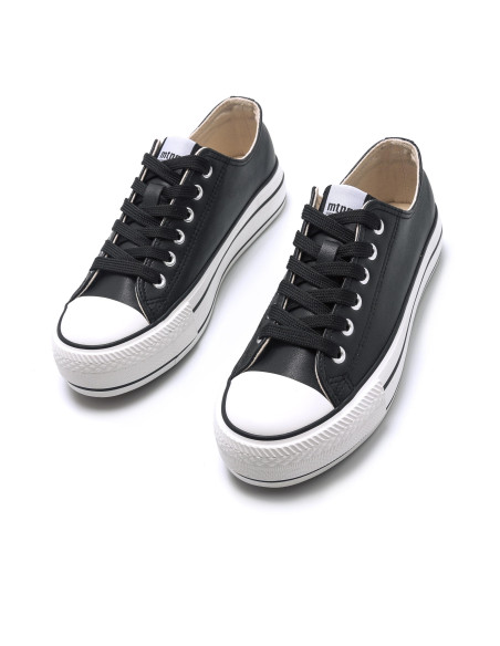 mustang - basket puntera negro - 60173