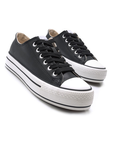 mustang - basket puntera negro - 60173