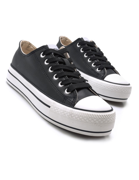 mustang - basket puntera negro - 60173