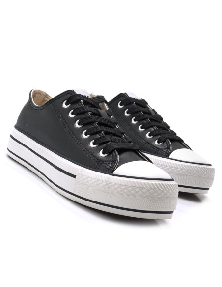 mustang - basket puntera negro - 60173