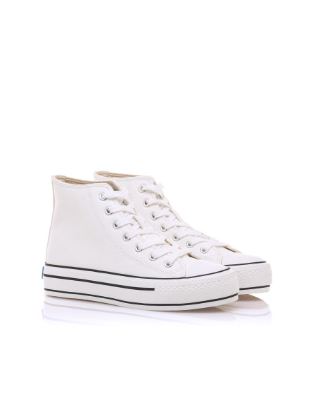 mustang - bota basket blanco - 60172