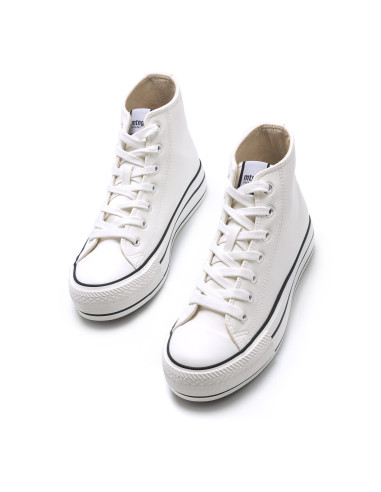 mustang - bota basket blanco - 60172