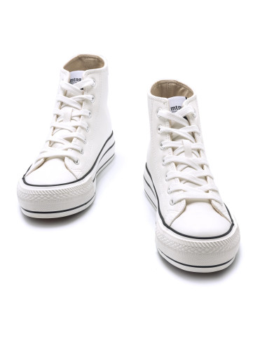 mustang - bota basket blanco - 60172