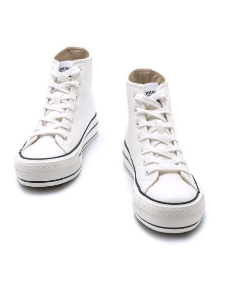 mustang - bota basket blanco - 60172