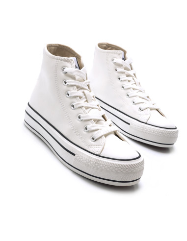 mustang - bota basket blanco - 60172