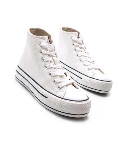 mustang - bota basket blanco - 60172